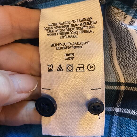 Columbia Blue Plaid Long Sleeve Regular Fit Shirt XXL - Picture 4 of 5